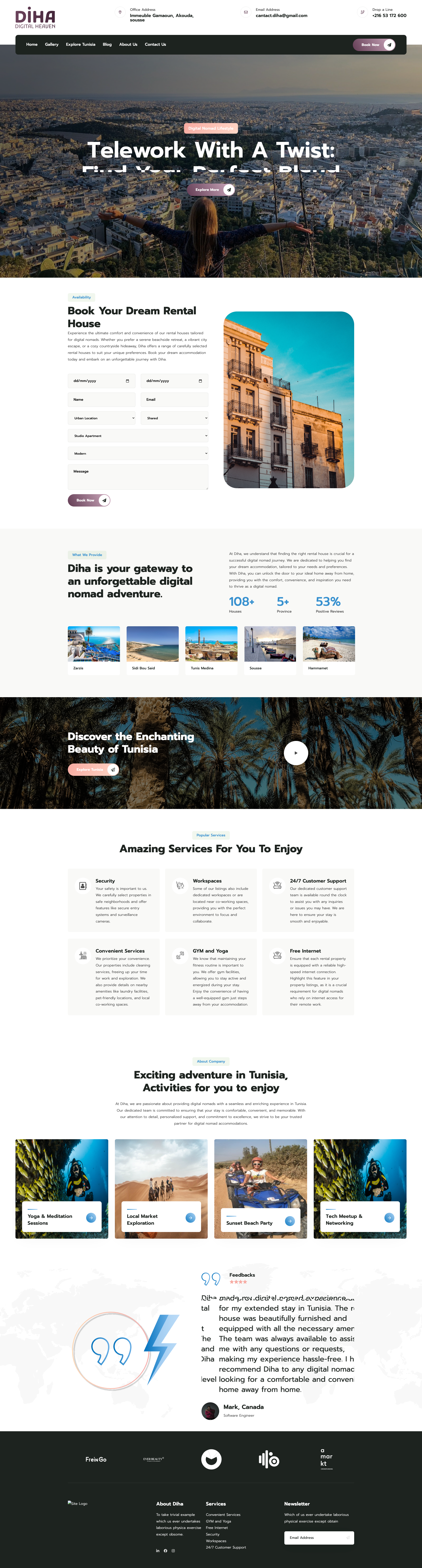 Public Landing Page for Digital Nomads