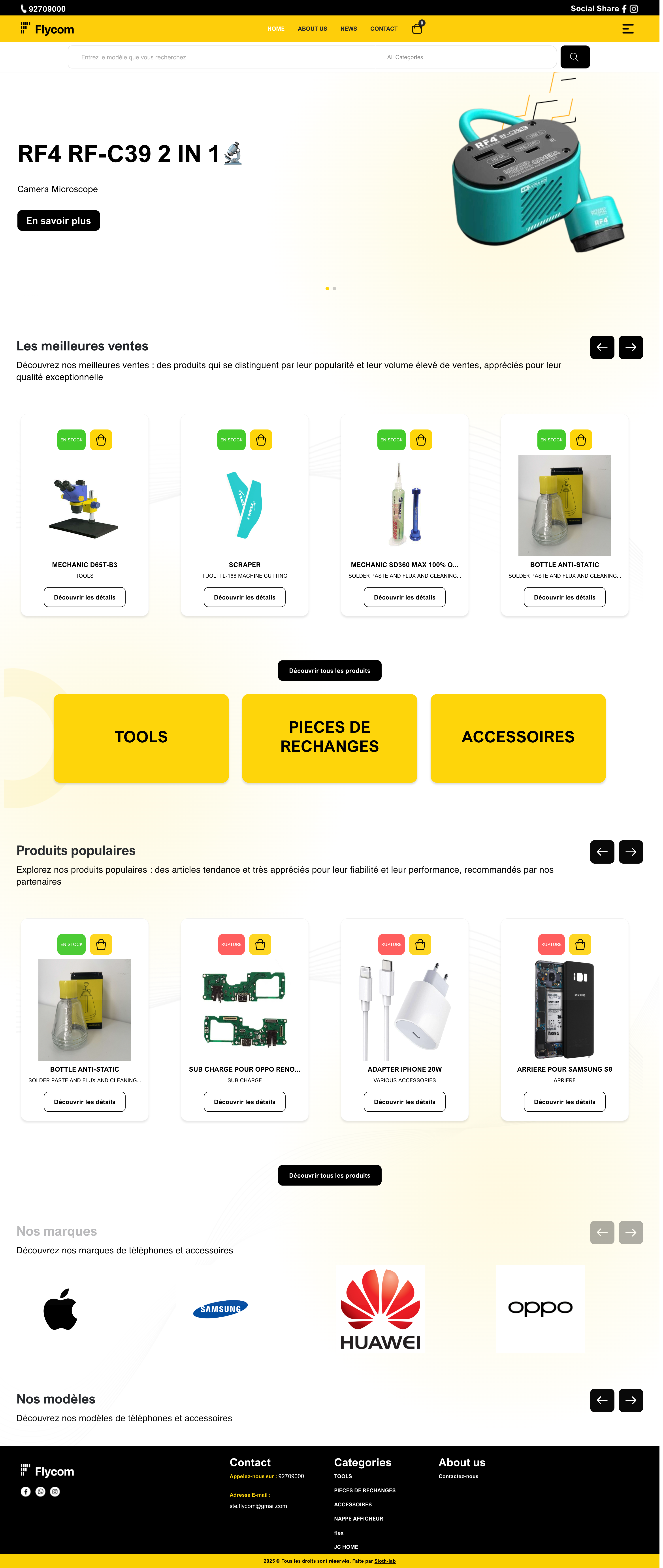 Homepage with Product Catalog
