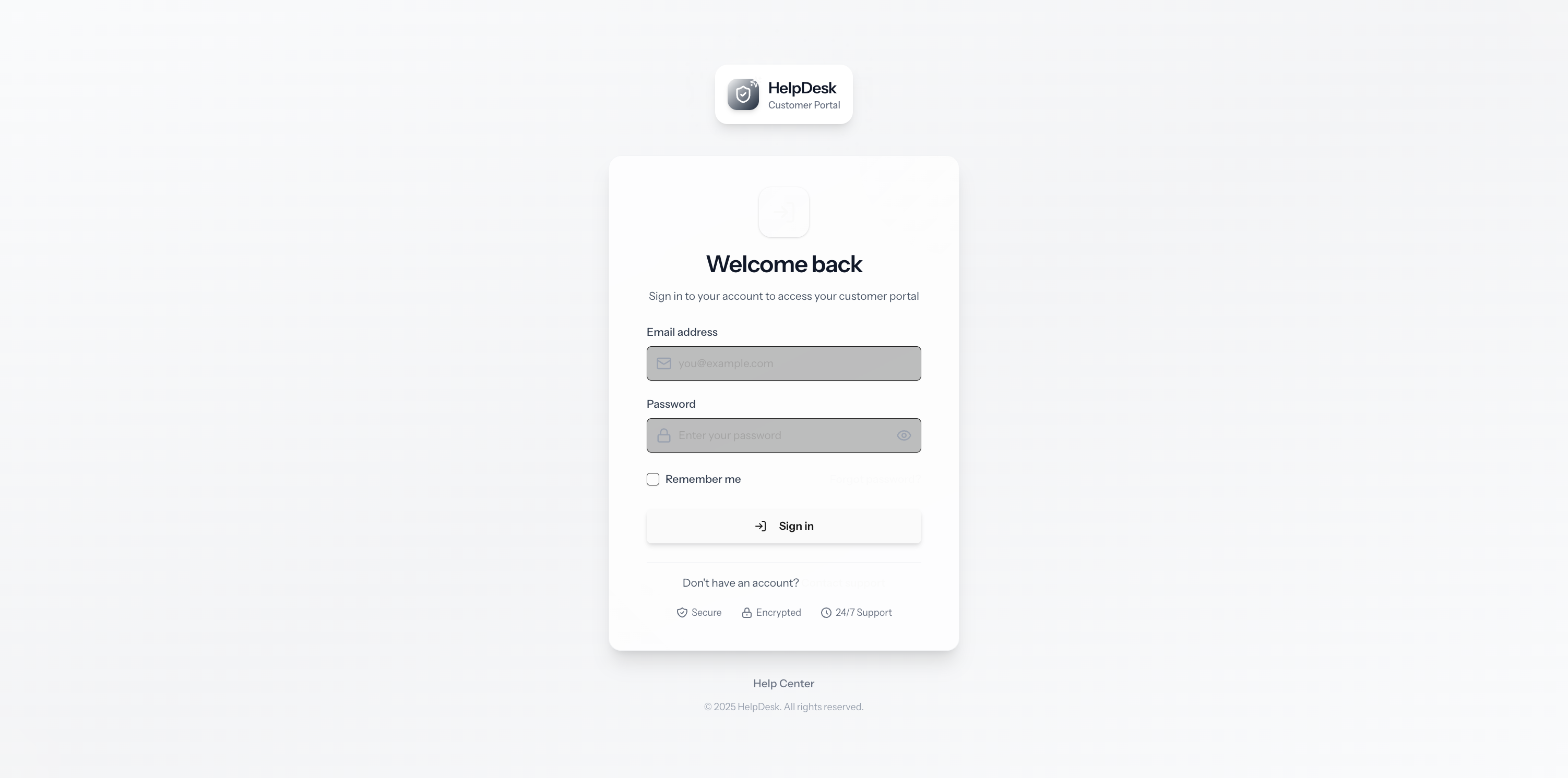Customer Portal Login