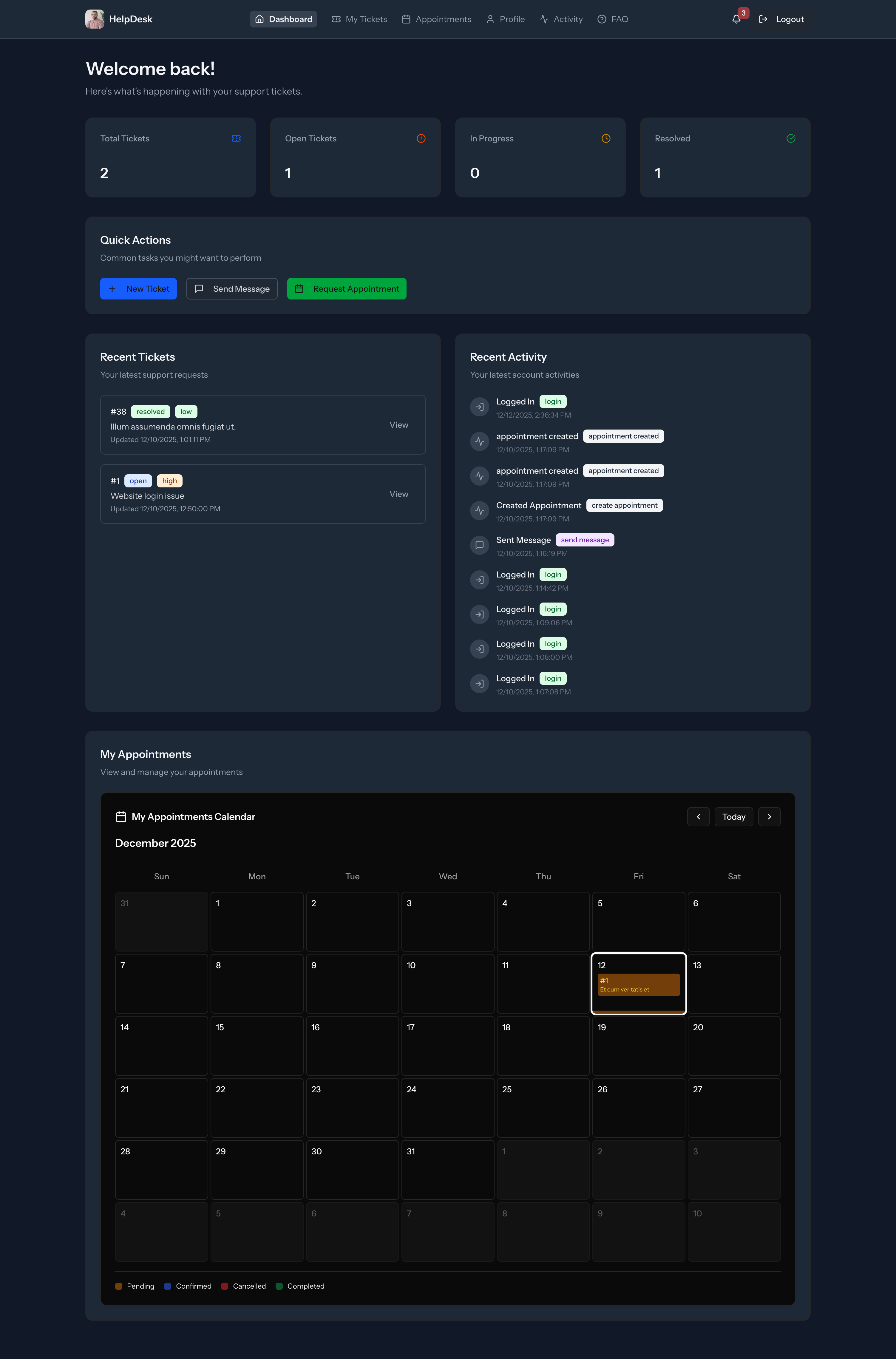 Admin Dashboard with Kanban Board
